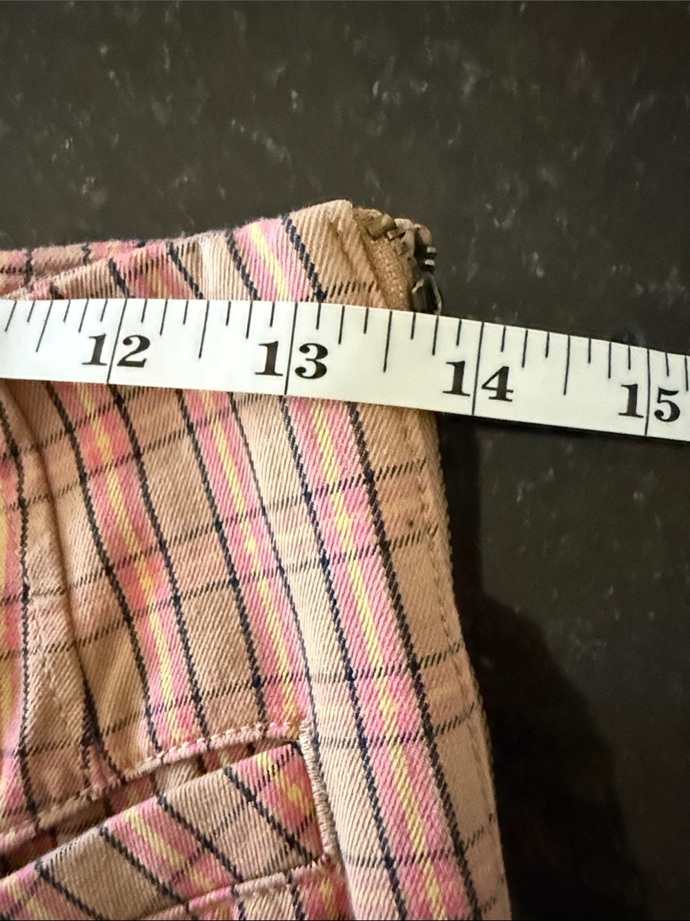 Anthropologie The Essential Pink/Tan Plaid Slim Cropped Pants Size 2 - Picture 7 of 12